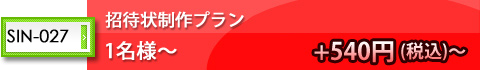招待状制作プラン1名様〜